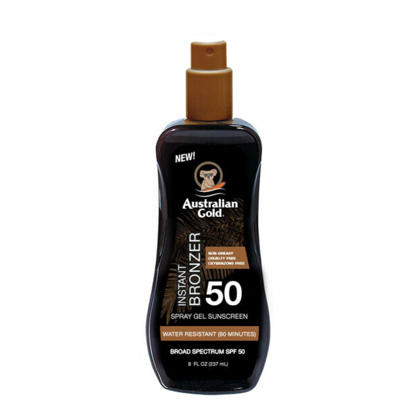 Australian Gold SPF 50 gel spray + poudre bronzante