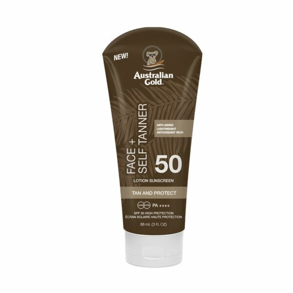 Australian Gold SPF50 Visage + Lotion Solaire Autobronzante